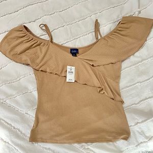 Medium- Beige New Buckle Top
